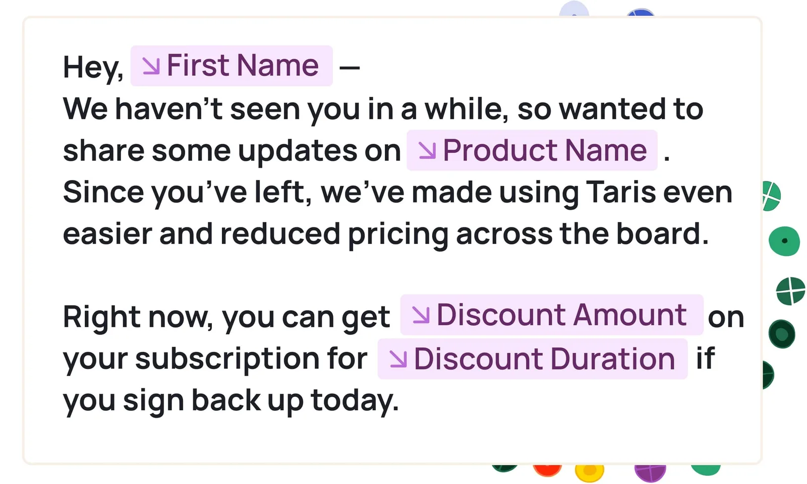 Live Variables create personalized campaign messages