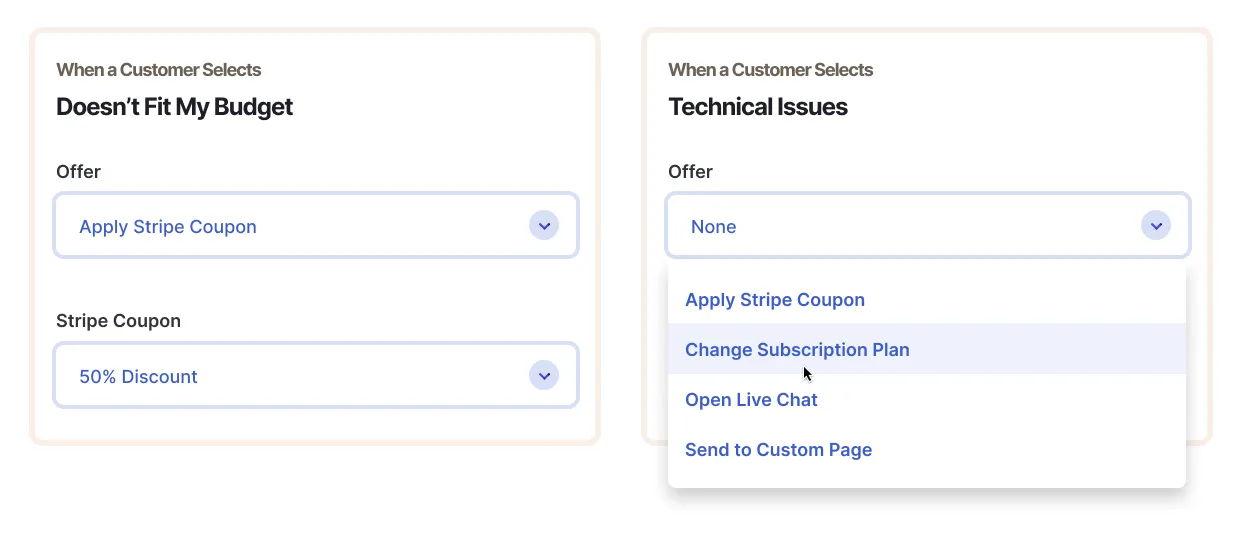 Churnkey sample custom offers