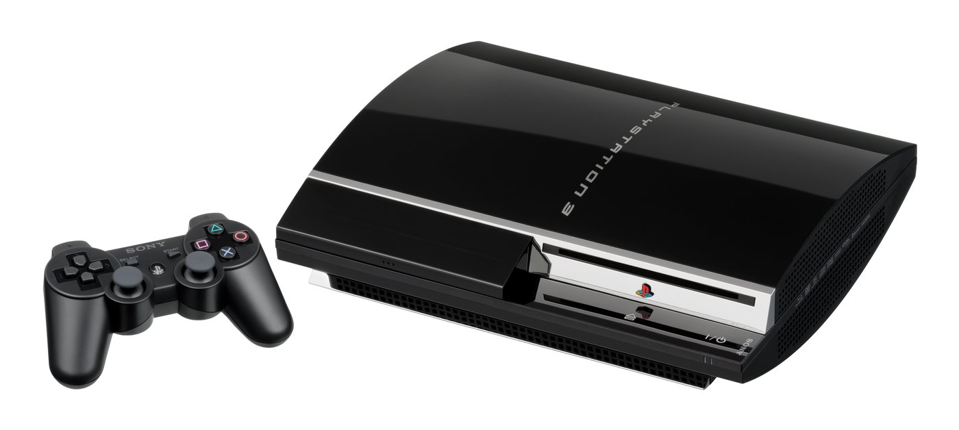 The original 60GB Sony PlayStation 3 and its controller, the 2006 model that launched at $599